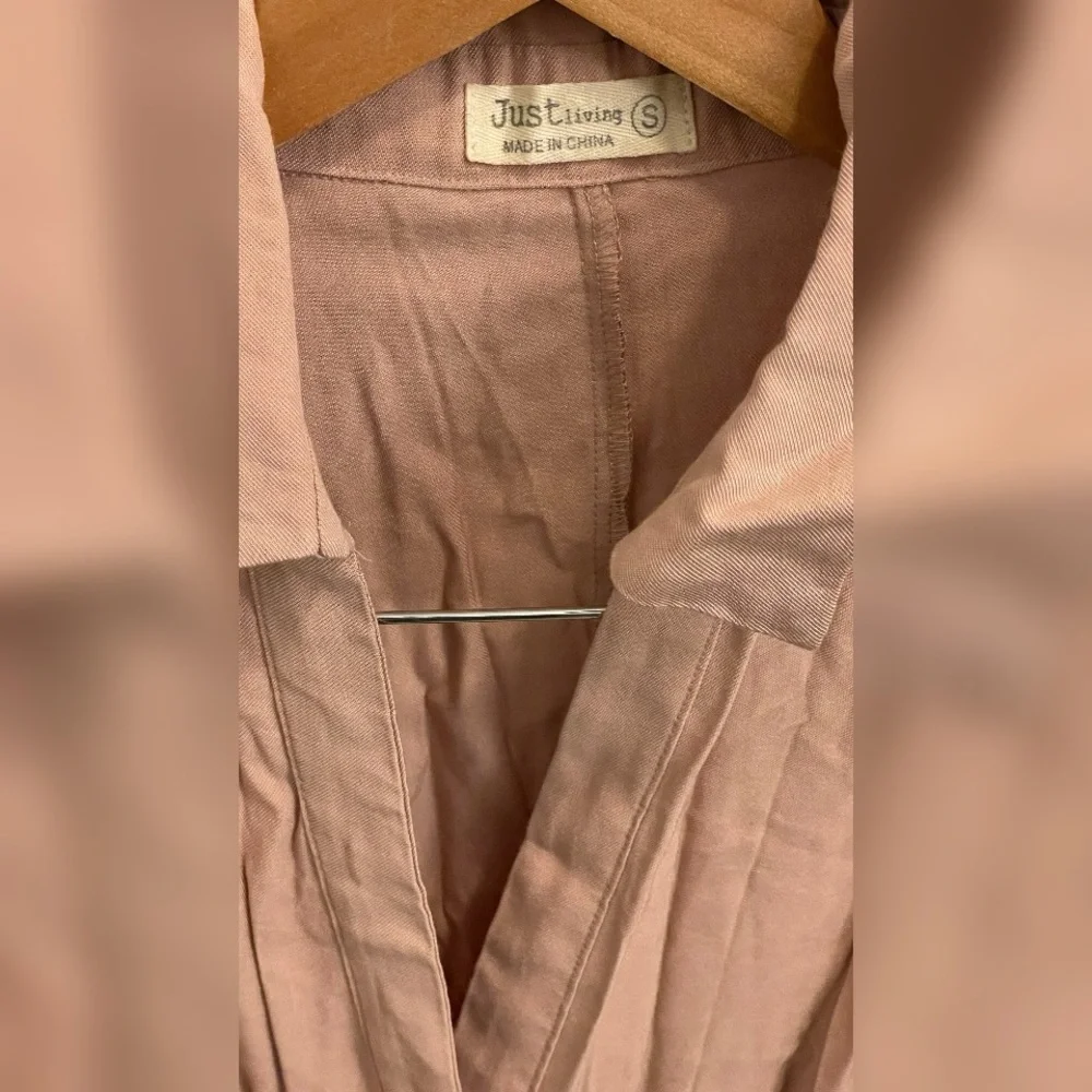 Just Living Light Pink Belted Dress - Picture 2 of 3